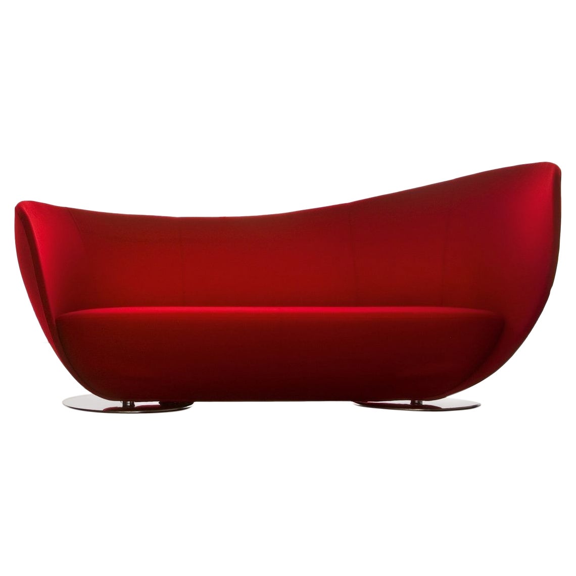 Mon Cur 2 Seater Sofa Rot von La Cividina im Angebot