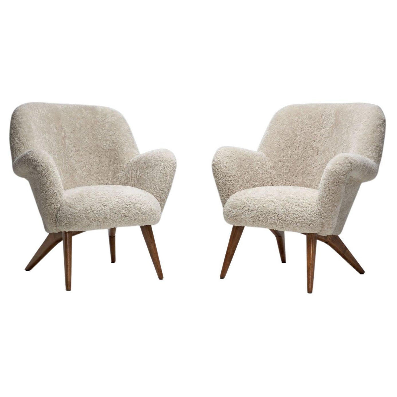 Pair of “Pedro” Armchairs by Carl Gustaf Hiort Af Ornäs, Finland 1950s For Sale
