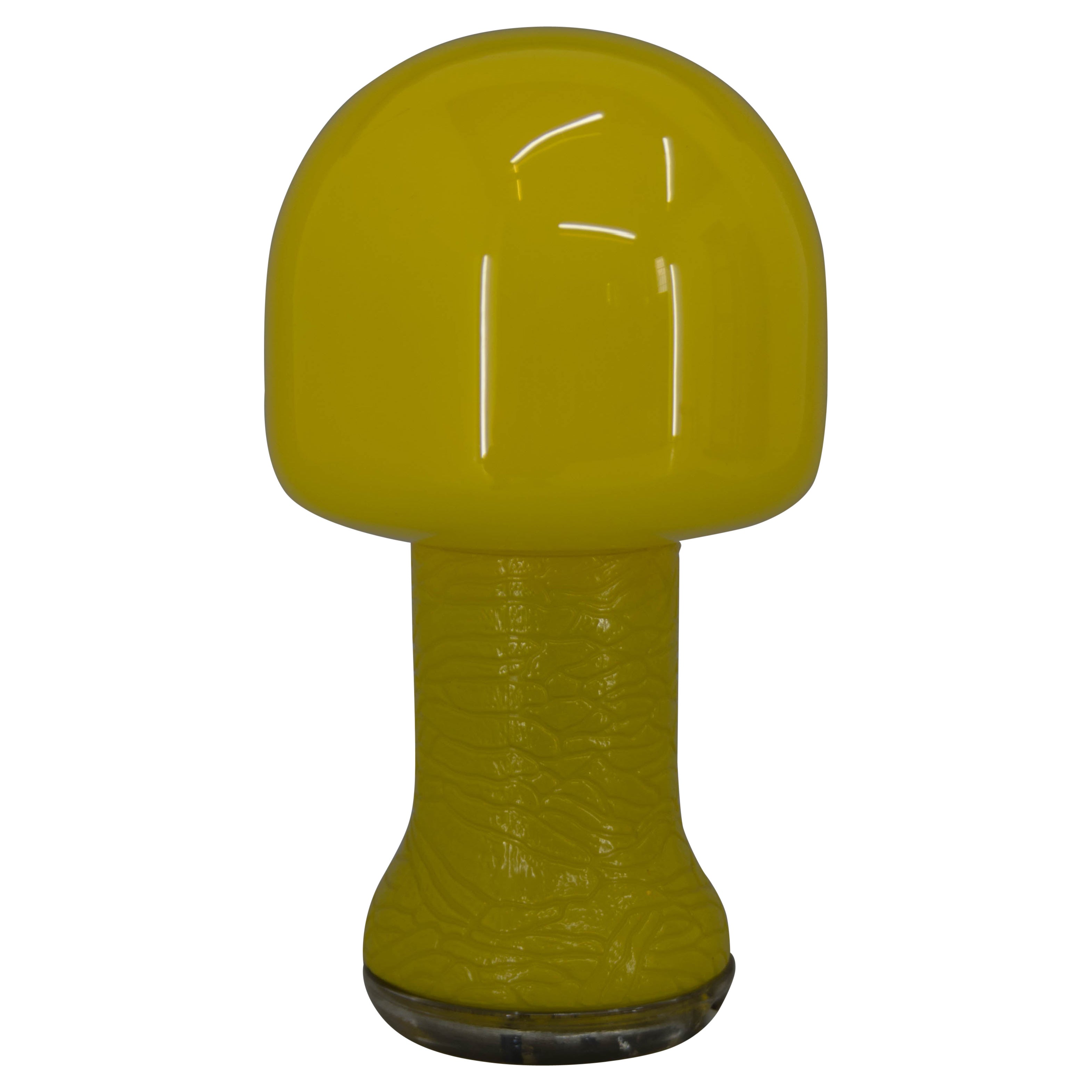 Mid-Century Yellow Glass Table Lamp, Germany, 1970s
