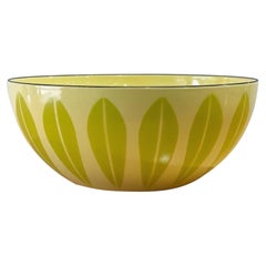 Cathrineholm Bowl, Rare Lemon Lime Lotus Enameled Bowl