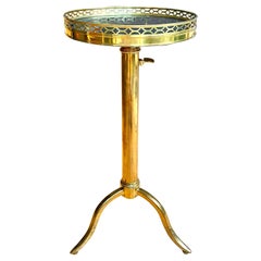 French Bronze Guéridon Side Table in the Manner of Maison Toulouse, Telescopic