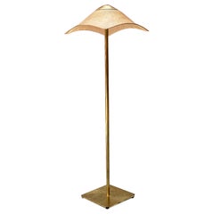 Italian Mid-Century Modern Style Brass and Plexiglass Floor Lamp, 1980s