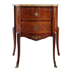 Antique 19th Century French Transition Louis XV XVI Style Petite Commode