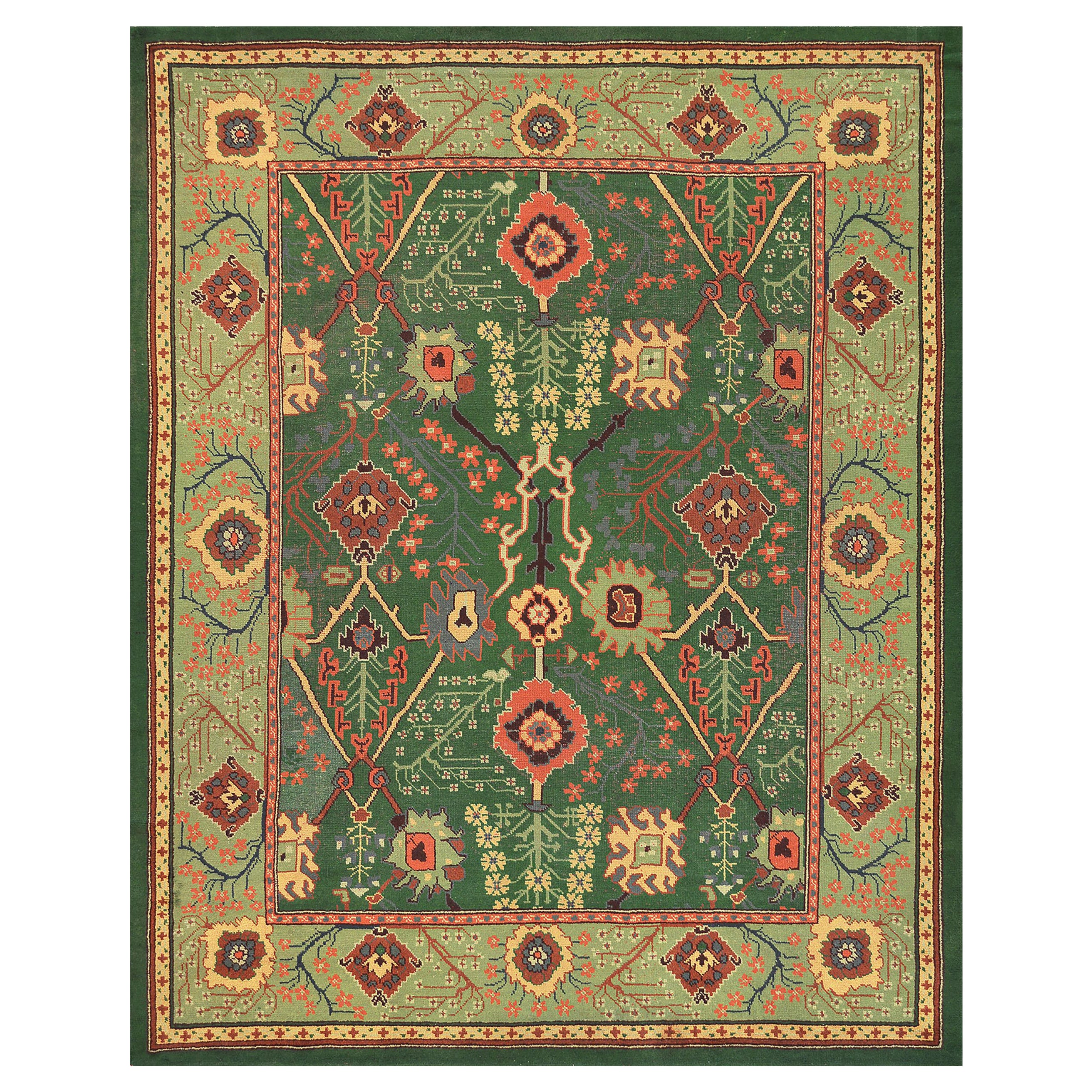 Early 20th Century Handwoven Donegal Rug Handwoven in Ireland