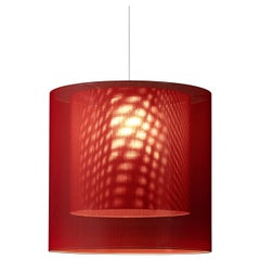 Red Moaré Xl Pendant Lamp by Antoni Arola