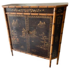 Chinoiserie Faux Bamboo Cabinet / Sideboard