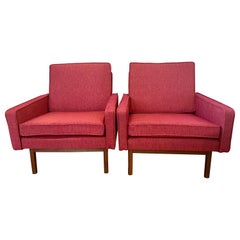 Pair of Matching Jack Cartwright for Founders Lounge Chairs Newly Upholstered