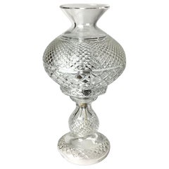 Used Waterford Crystal Inishmore Hurricane Table Lamp