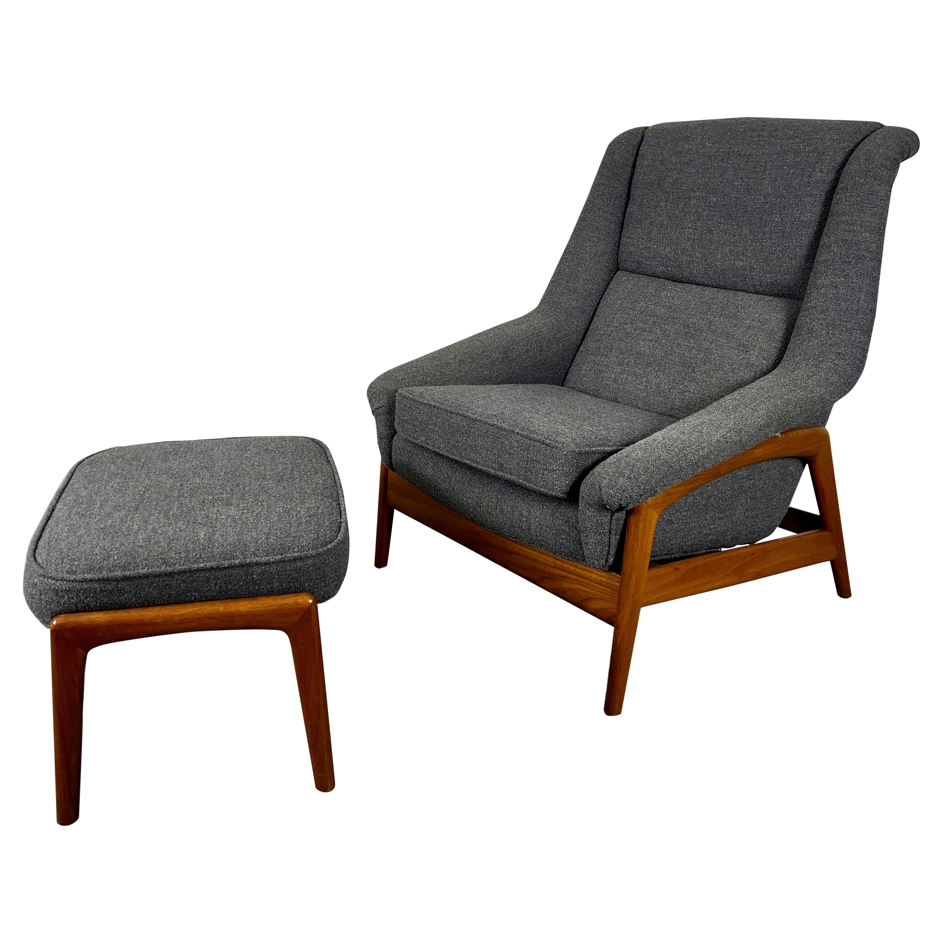 Folke Ohlsson for DUX "Profil" Lounge Chair with Ottoman