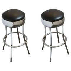 Two American Chrome Bar Stools 'Priced Individually'