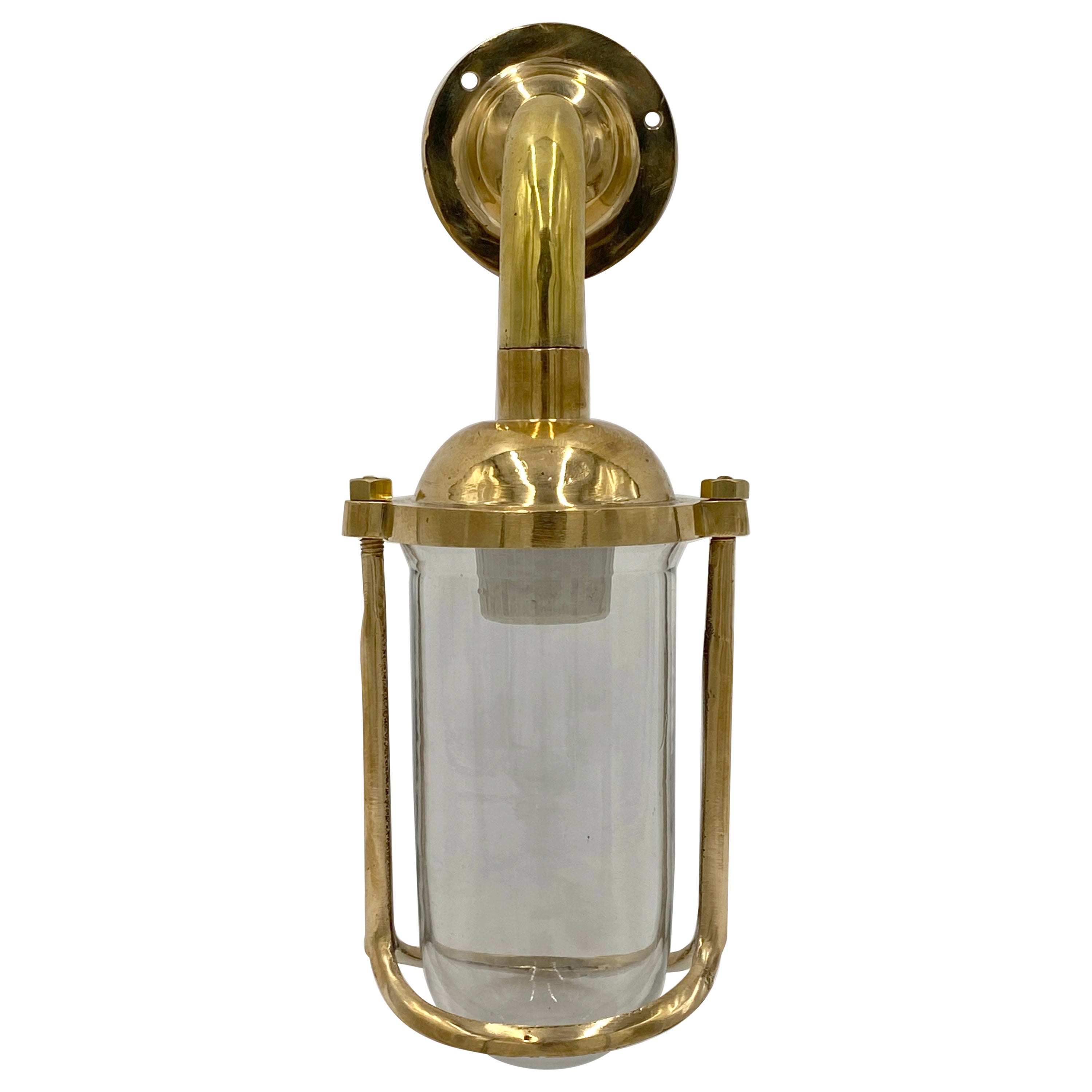 Cast Brass Glass Nautical Ship Sconce Light Qty Available For Sale at  1stDibs