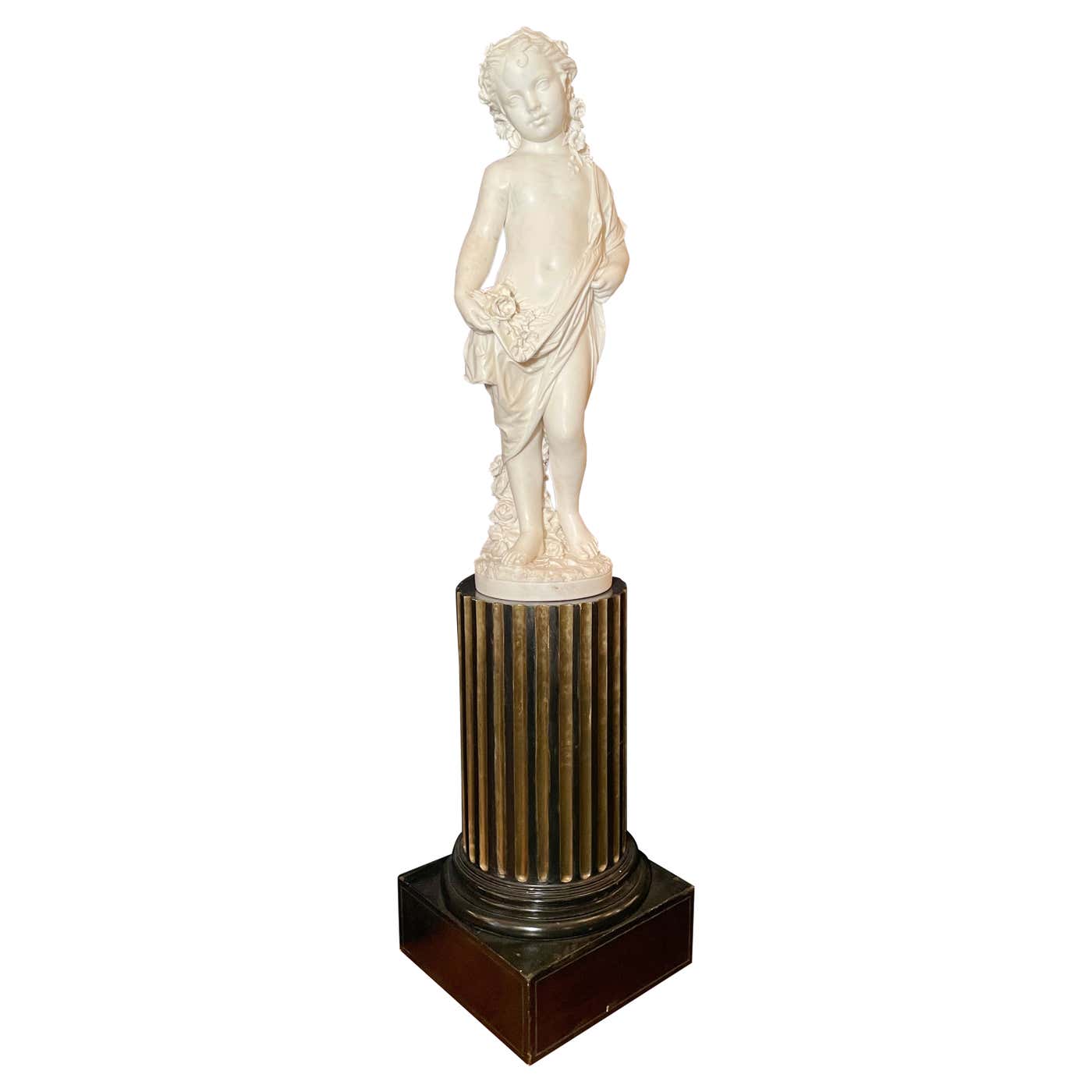 Antique Italian Carrara Marble Sculpture by Raffaello Romanelli, circa ...