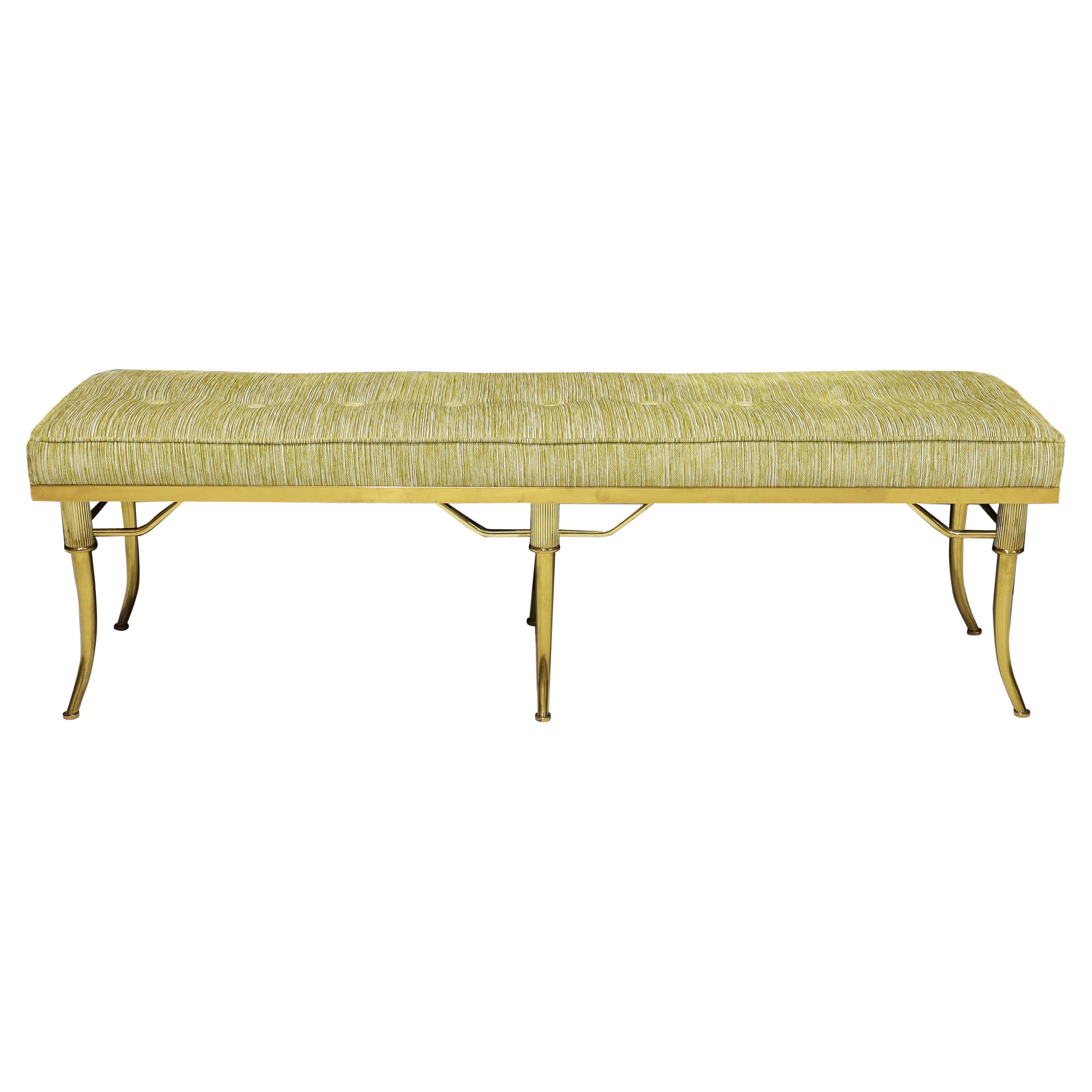 William "Billy" Haines Attributed Brass Bench