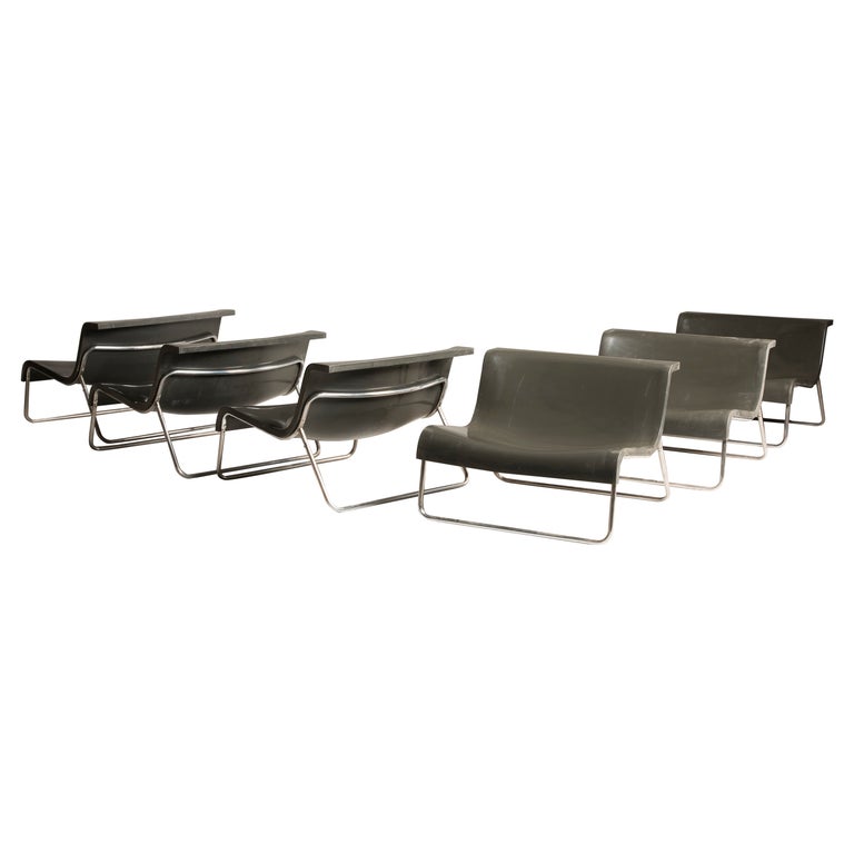 Black Kartell Form Design by Piero Lissoni Steel legs Outdoor Indoor Chairs For Sale