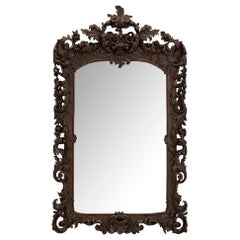 Continental 19th Century Baroque St. Walnut Mirror