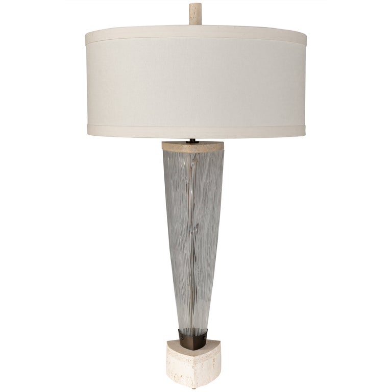 Reng, Willow, Decorative Glass Table Lamp For Sale