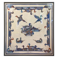 Framed Hermes Scarf La Mare Aux Canard