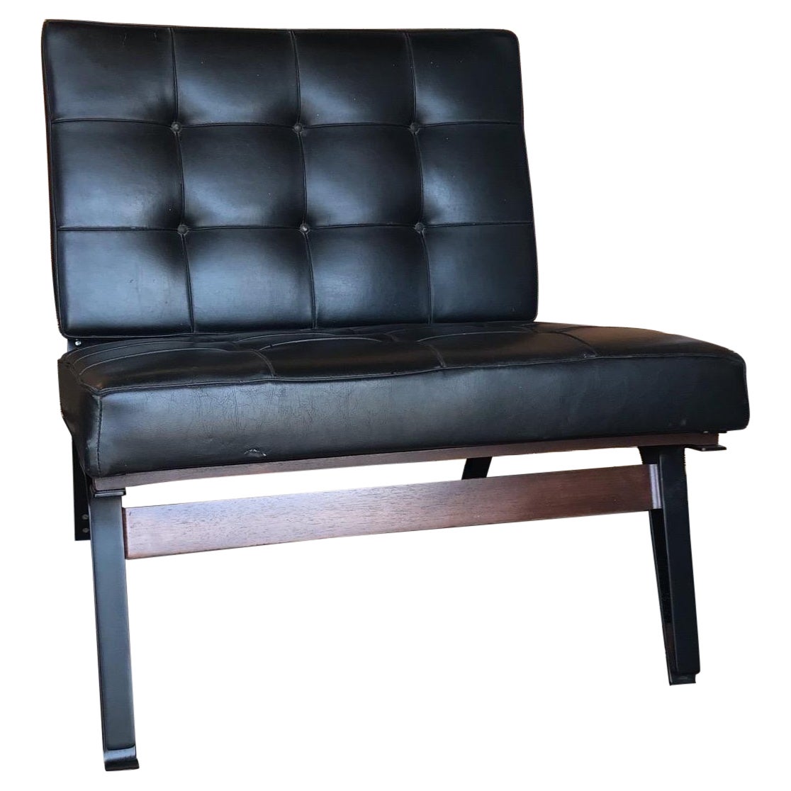 Rare Mid-Century Modern Ico Parisis “856” Leather Lounge Chair Cassina 