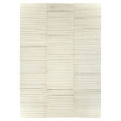 Contemporary Turkish Flatweave Kilim Small Room Size Carpet in Beige