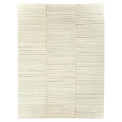 Contemporary Turkish Flatweave Kilim Small Room Size Carpet In Beige