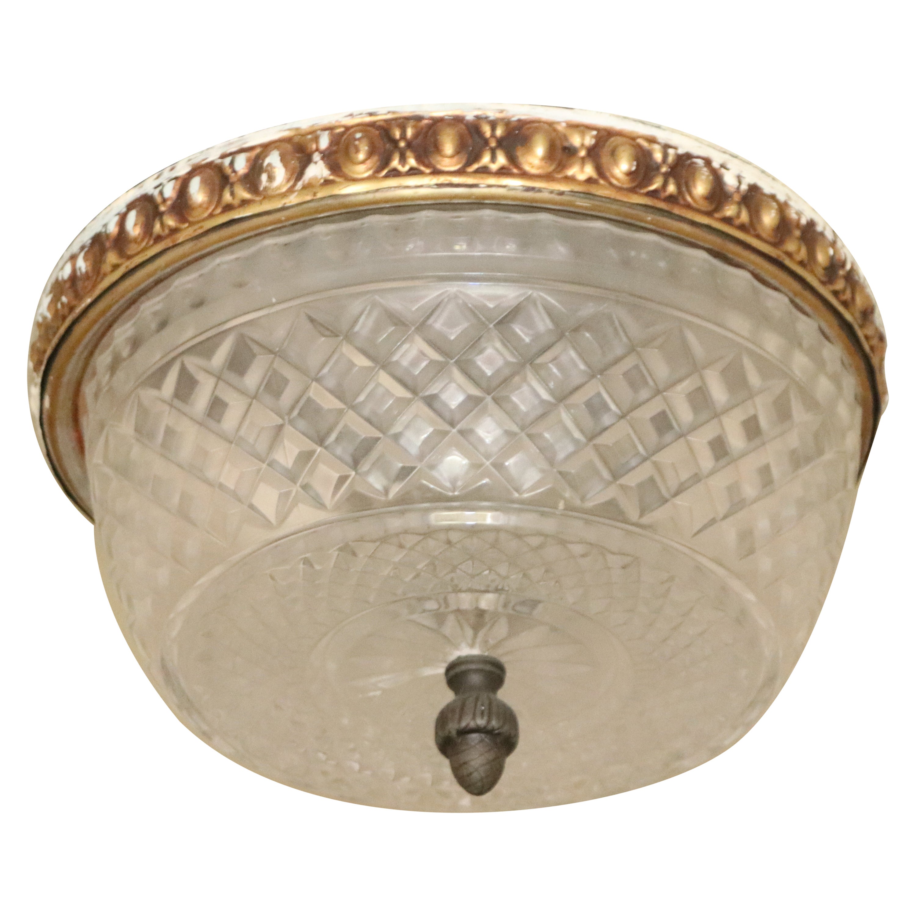 Small Waldorf Astoria Hotel Flush Mount Light Quantity Available