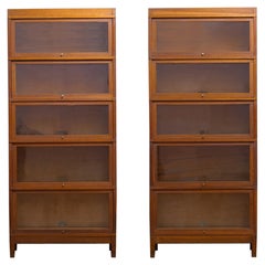 Pair of Globe-Wernicke 5 Stack Lawyer's Bookcases C.1940-Price is Per Piece