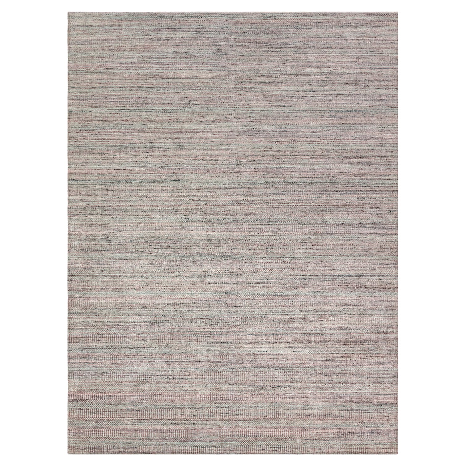 Simplicity Comfort Pink Turquoise Contemporary Handwoven Rug  9'2 x 12' For Sale