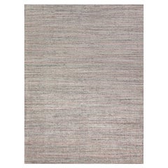 Zeitgenössischer handgewebter Teppich in Rosa und Türkis, bequem und schlicht  9'2 x 12'