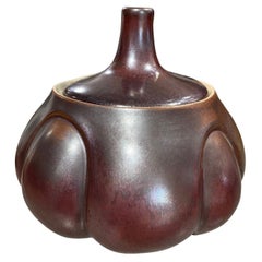 Retro Laura Andreson Signed Glazed Midcentury California Studio Pottery Vessel Pot