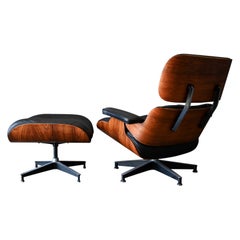 Charles Eames for Herman Miller Rosewood and Leather Lounge Chair, ca. 1971