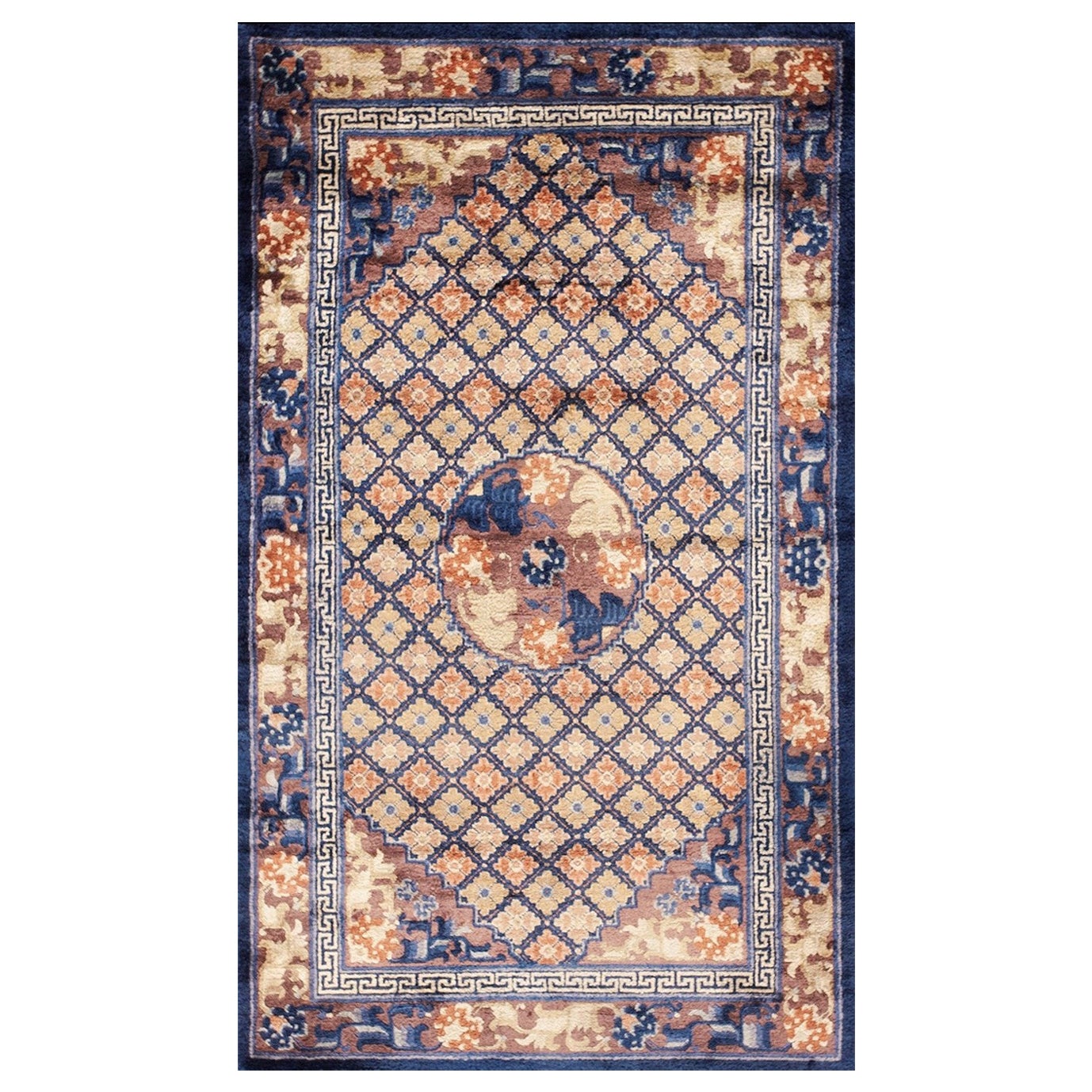 Antiker antiker Seiden-Art-Déco-Teppich, Seiden- Ningshia-Teppich, Chinesischer Peking-Seiden-Teppich
