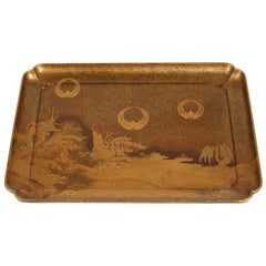 Japanese Gold Lacquer Tray