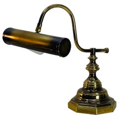 1980s Brushed Brass Desk Lamp