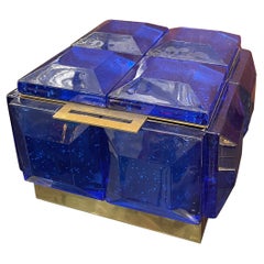 Small Blue Murano Glass Box