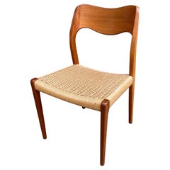 Moller Teak Chair with papercord seat Model 71Teak