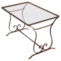 Classical Wrought Iron Garden Patio Poolside Coffee Table after Salterini