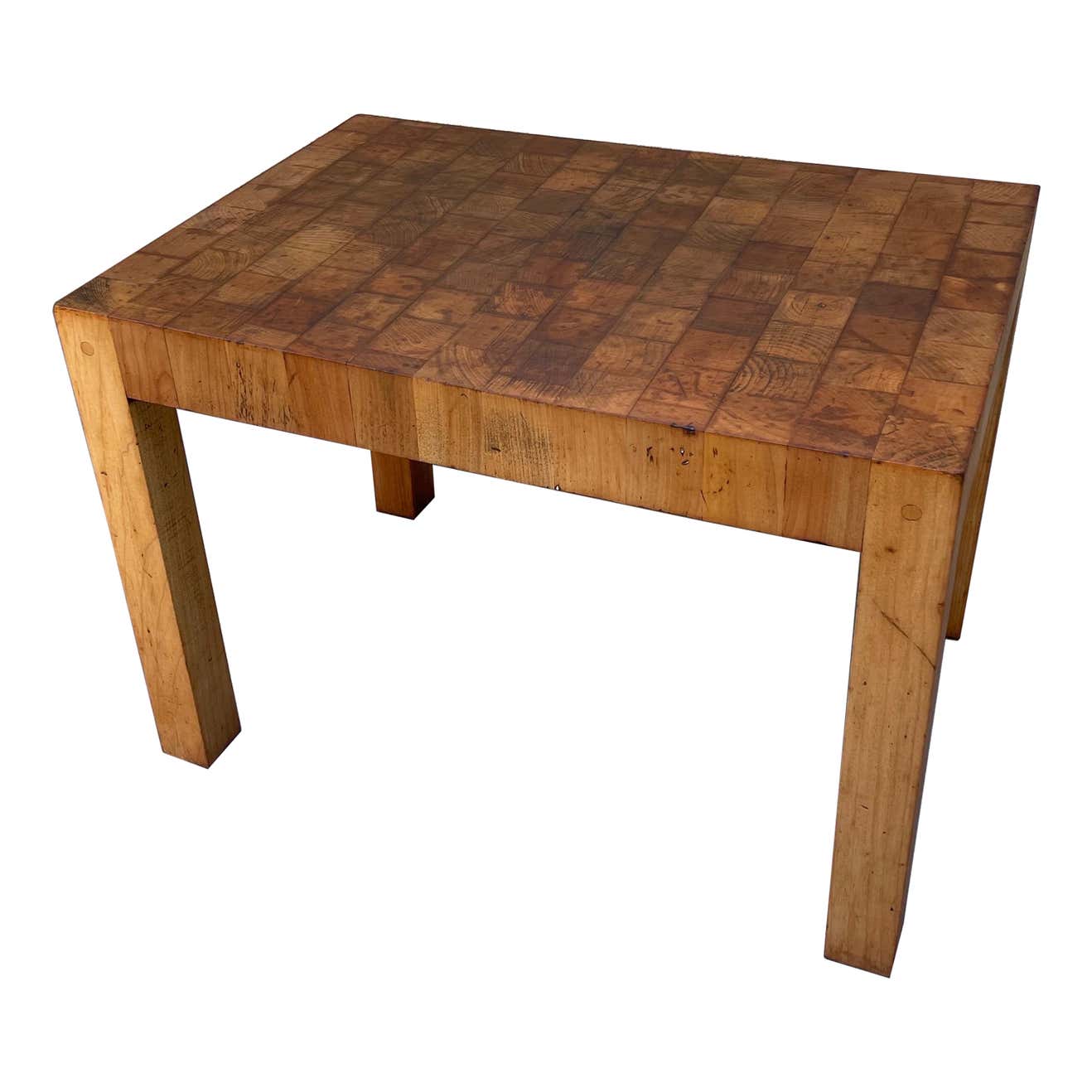 Vintage Hawaiian Modernist Custom Made Butcher Block End Grain Side ...