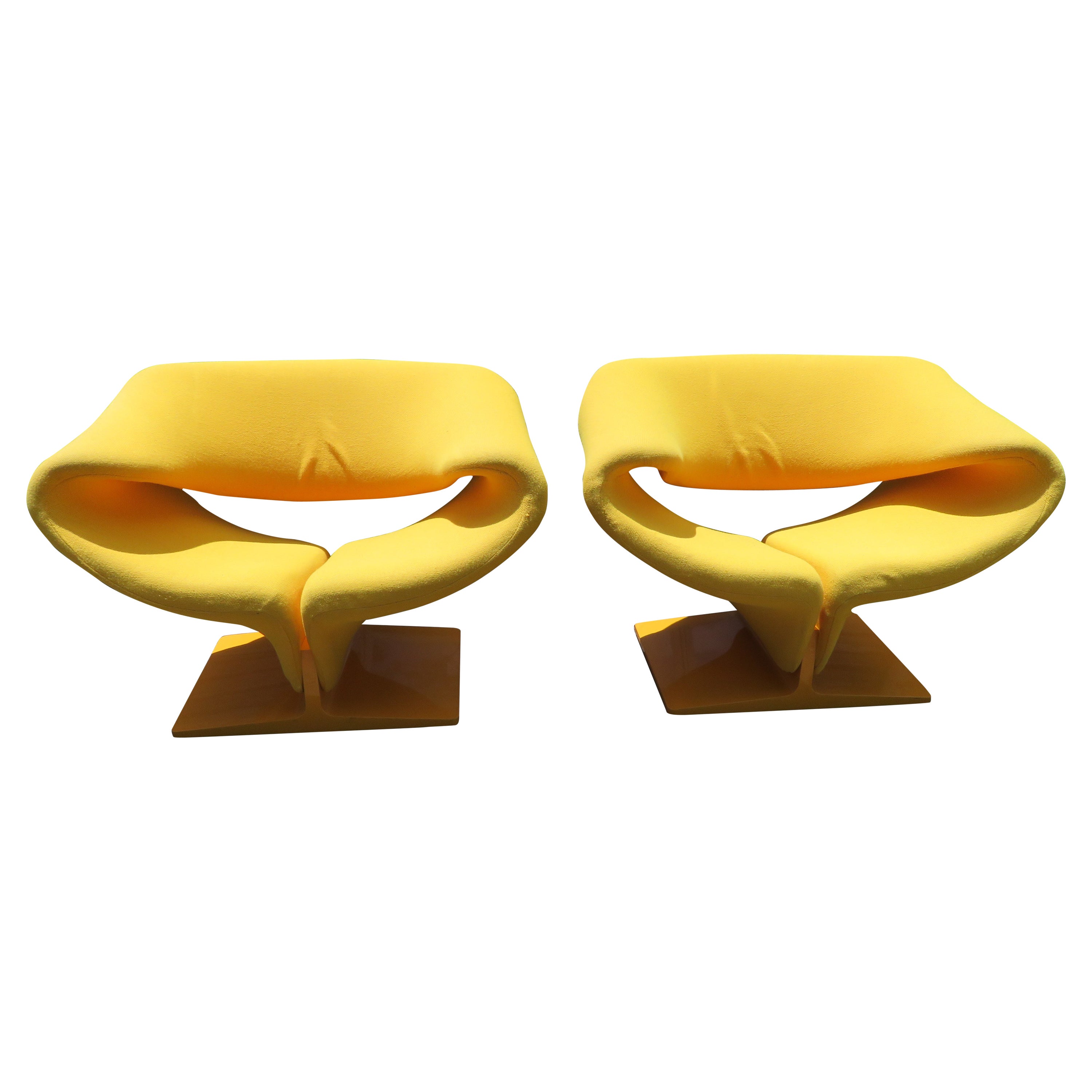 Stunning Pair Vintage Pierre Paulin Ribbon Chairs Mid-Century For Sale