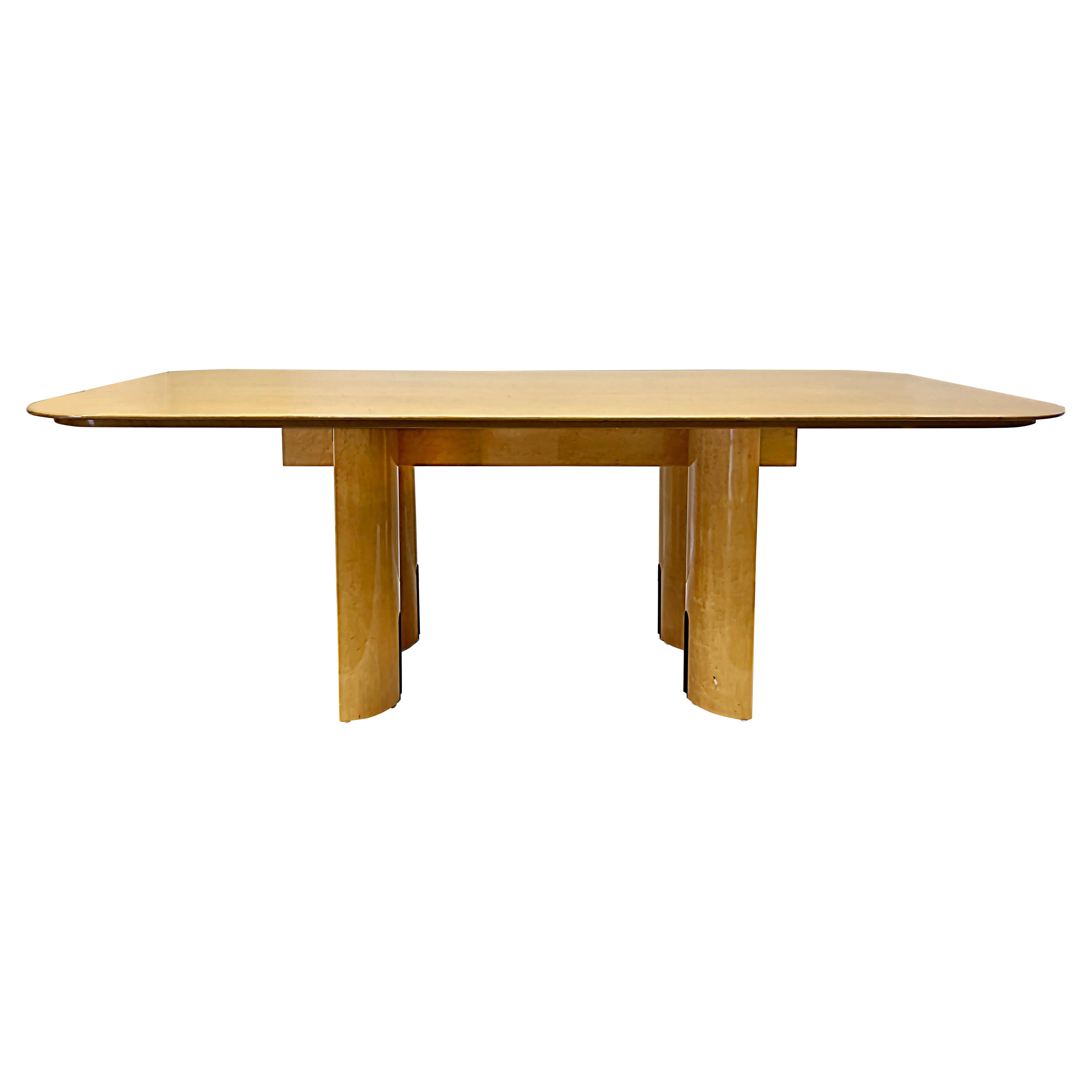 Giovanni Offredi Saporiti, Italy Birdseye Maple Dining Table