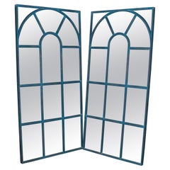 Paire de miroirs de fenêtre de style géorgien