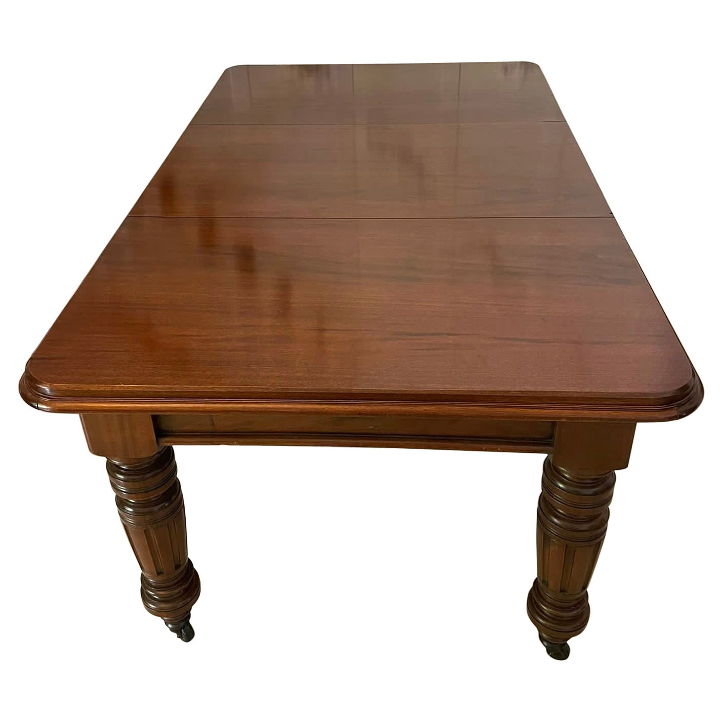 Antique Victorian Quality Mahogany Extending Dining Table 