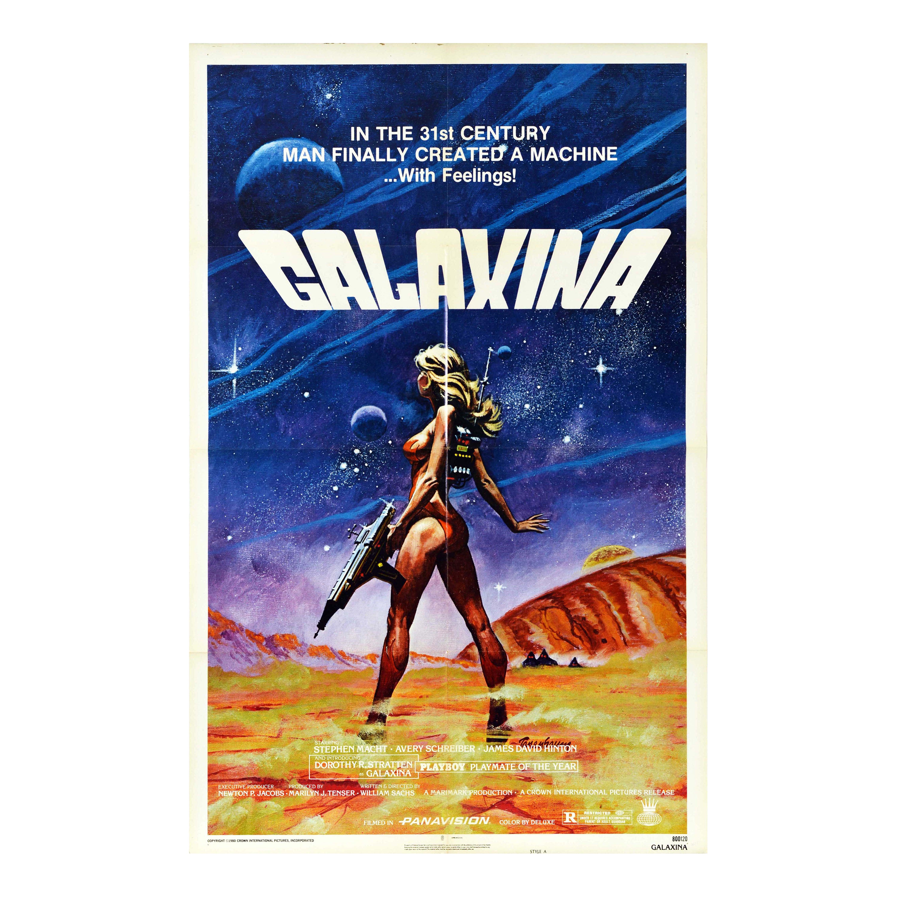 Original Vintage Film Poster Galaxina Dorothy Stratten Playboy SciFi Movie Art