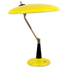 Oscar Torlasco Yellow Table Lamp by Lumi, Italy, 1950's