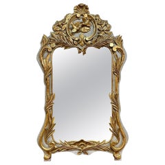 Antique Early 19th Century Carved and Giltwood Mirror
