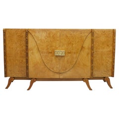 Original 1930's Art Deco Burr Walnut Sideboard