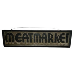 20thc "Meat Market" Trade Sign from Pennsylvania