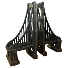 Pair of Cast Iron Suspension Bridge Bookends