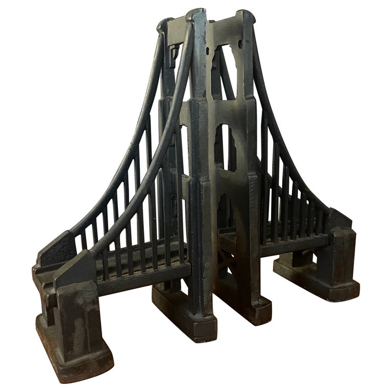 Pair of Cast Iron Suspension Bridge Bookends For Sale at 1stDibs iro
