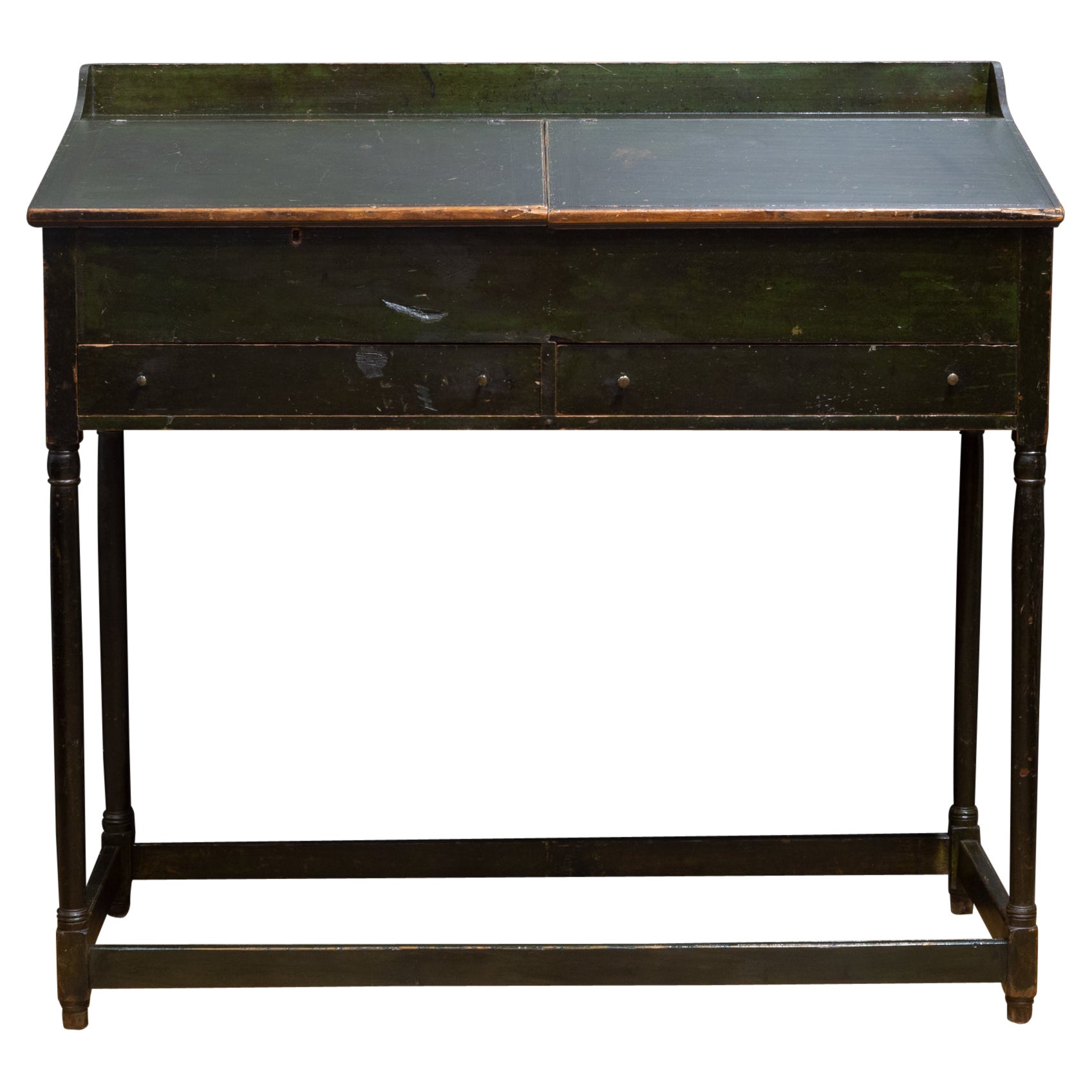 Mid 19th C. Postmaster's Desk, c.1850-Contact us for more affordable shipping 