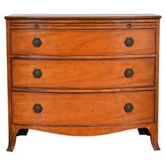 Baker Furniture Georgian Inlaid Mahogany Bow Front Bachelor Chest